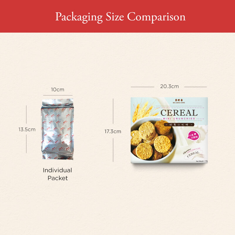 Cereal Mini Crunchies 110g | Bee Cheng Hiang | Asia's Famous Bakkwa